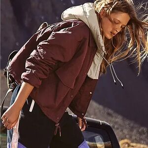 NWOT Free People Off The Bleachers Coaches jacket sz Large retail $148